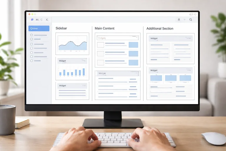 Üç sütunlu bir sayfa düzeninde sidebar, ana içerik ve sağ panelin net kolon yapısına oturtulması