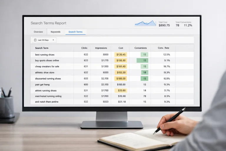 FOTO: Arama terimleri raporunu analiz etmek ve gereksiz trafiği elemek