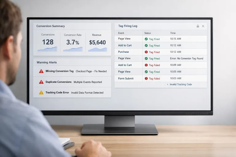 FOTO: Google Ads dönüşüm takibi hatalarını tespit etmek ve düzeltmek