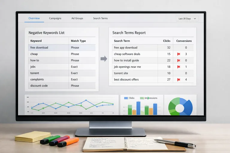 FOTO: Negative keyword stratejisi kurmak ve sürekli güncellemek